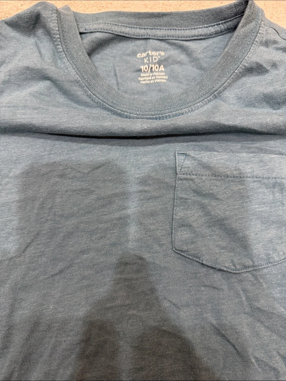 Carter's Teal Pocket Crew Tee